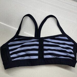 Lululemon Purple & Black Striped Sports Bra – Size 10